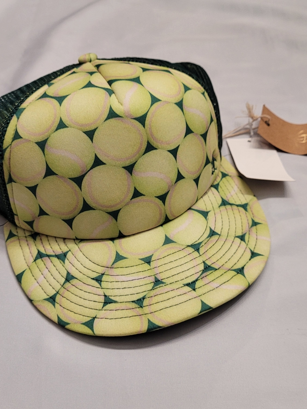 Original Penguin Tennis Ball Print Trucker Hat OSFA NWT Sporty Cap